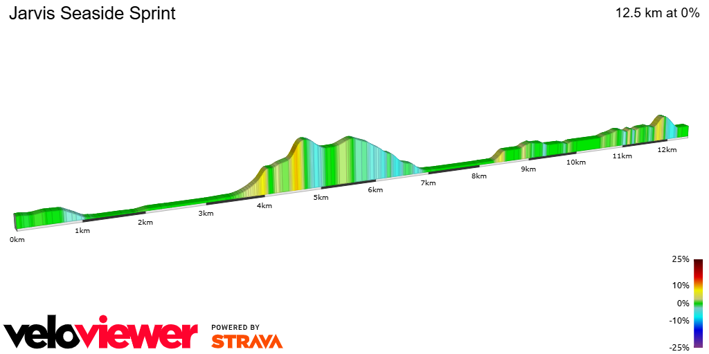 2D Elevation profile image for Jarvis Seaside Sprint