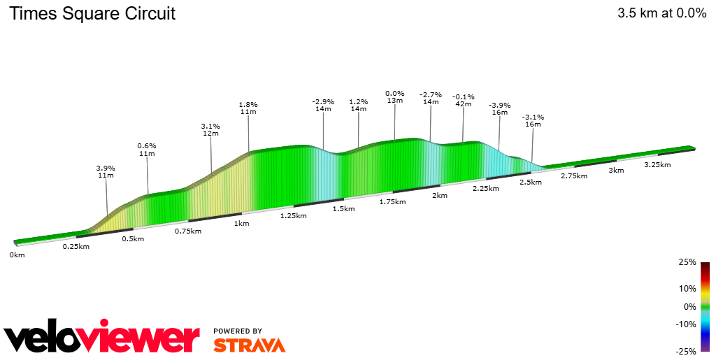 2D Elevation profile image for Times Square Circuit
