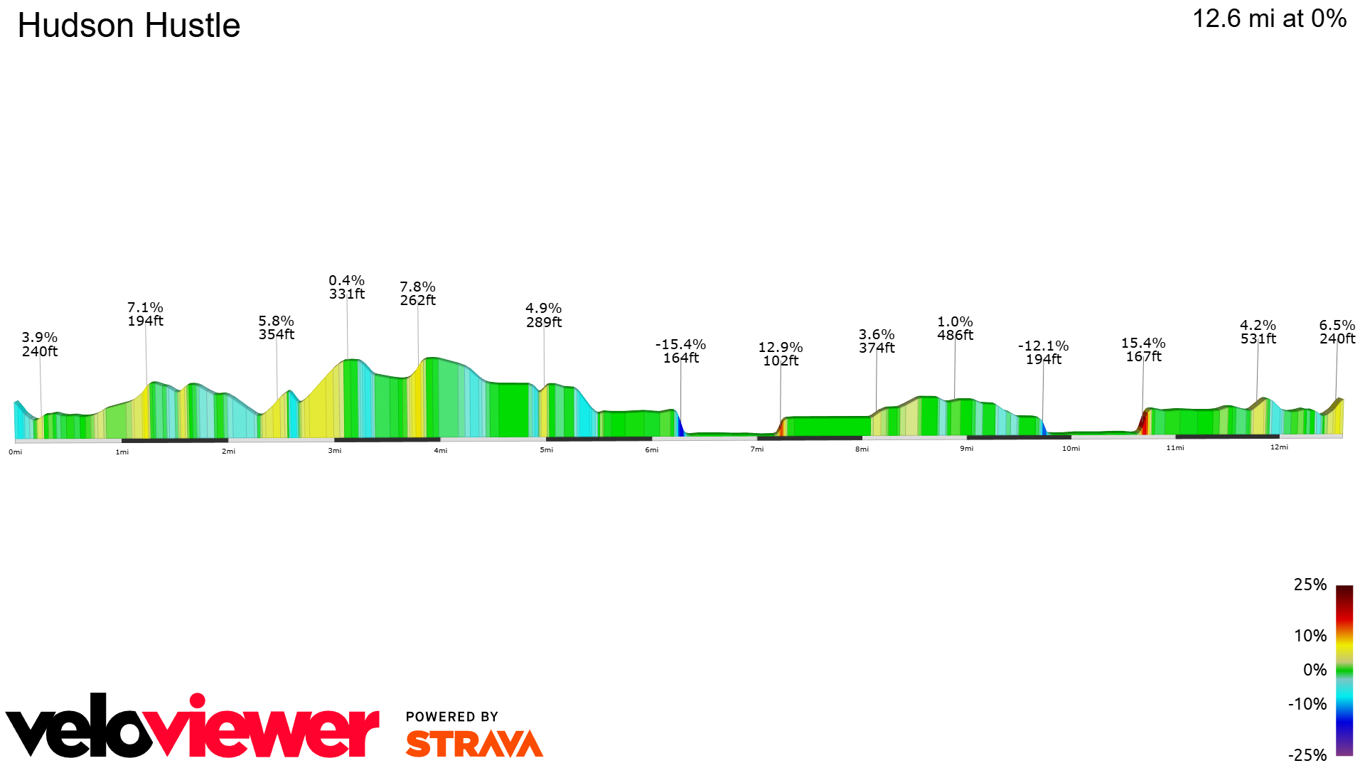 2D Elevation profile image for Hudson Hustle