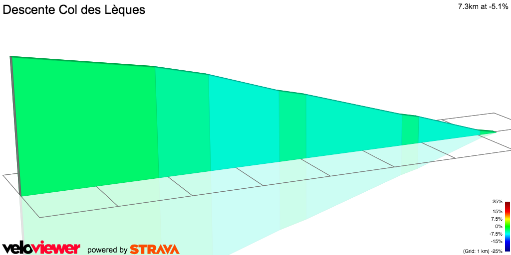 2D Elevation profile image for Descente Col des Lèques 