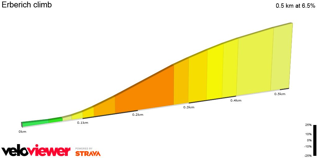 2D Elevation profile image for Erberich climb