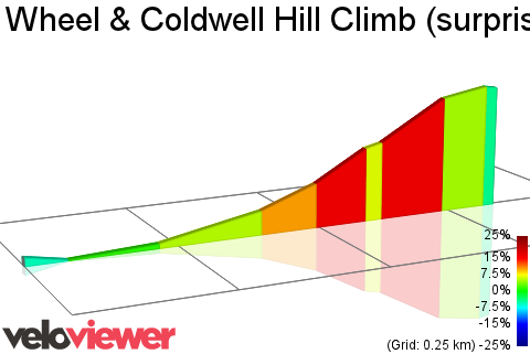 2D Elevation profile image for Wheel & Coldwell Hill Climb (surprise climb)