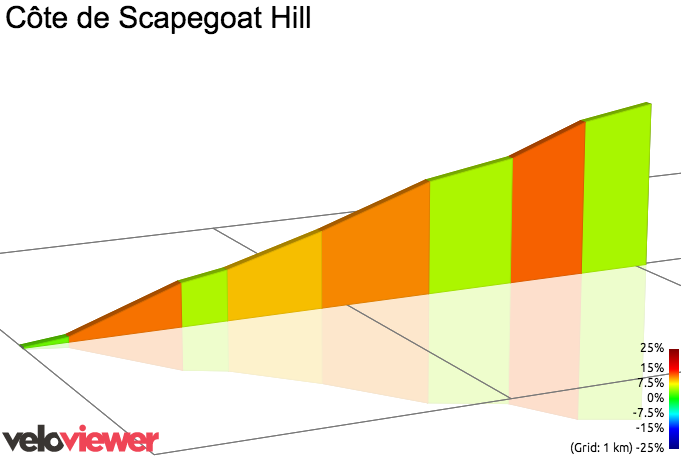 2D Elevation profile image for Côte de Scapegoat Hill