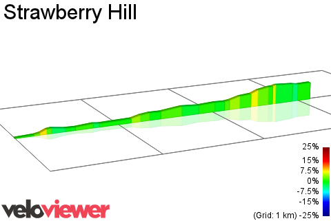 2D Elevation profile image for Strawberry Hill