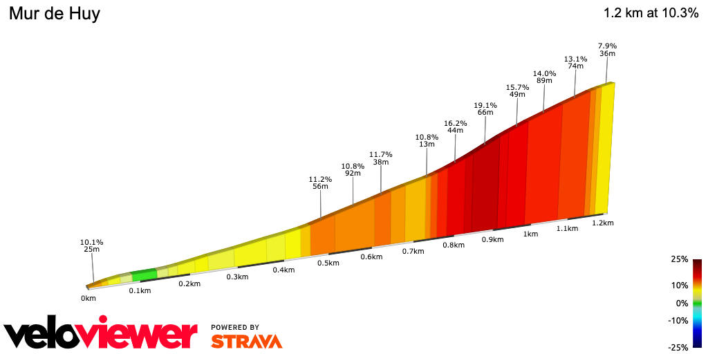 2D Elevation profile image for Mur de Huy