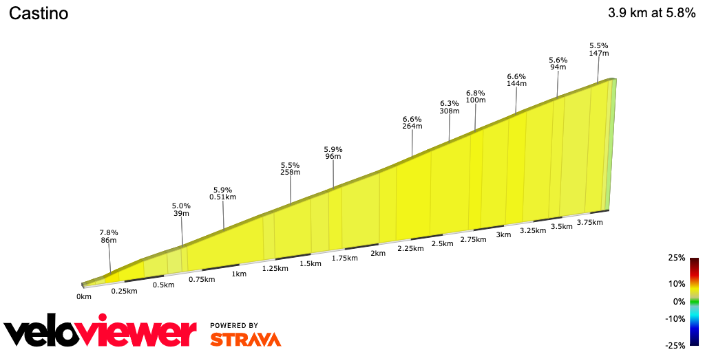 2D Elevation profile image for Castino