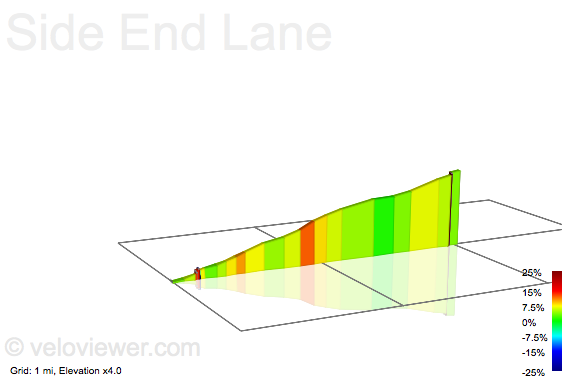 2D Elevation profile image for Side End Lane