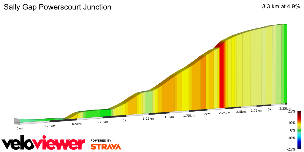 2D Elevation profile image for Sally Gap Powerscourt Junction