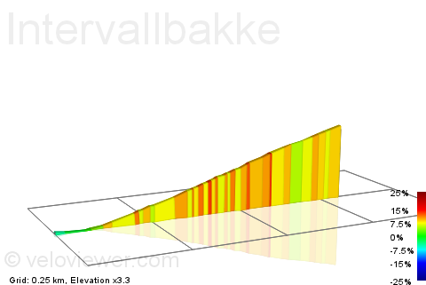 2D Elevation profile image for Intervallbakke
