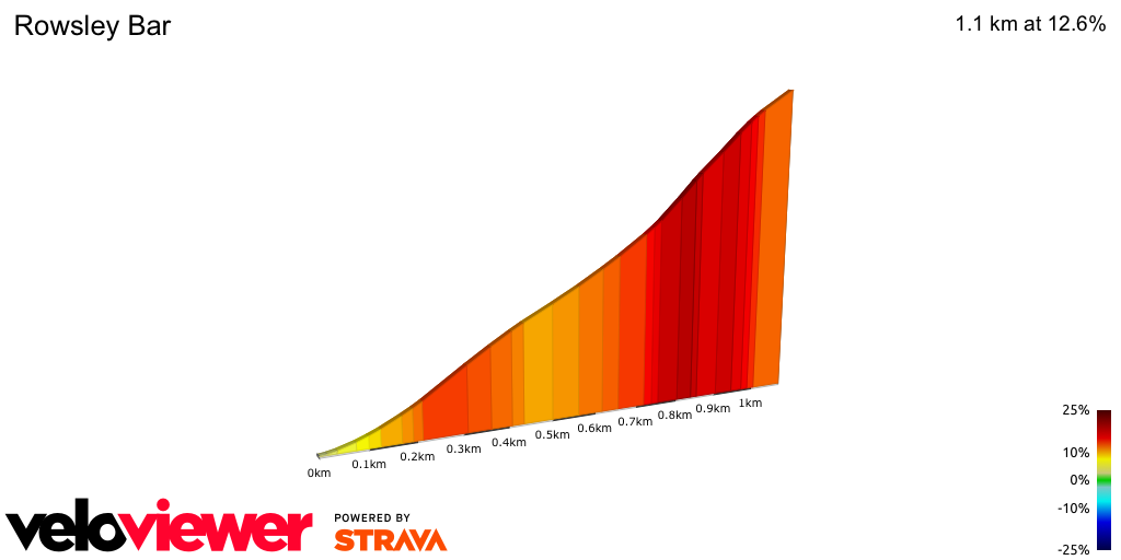 2D Elevation profile image for Rowsley Bar