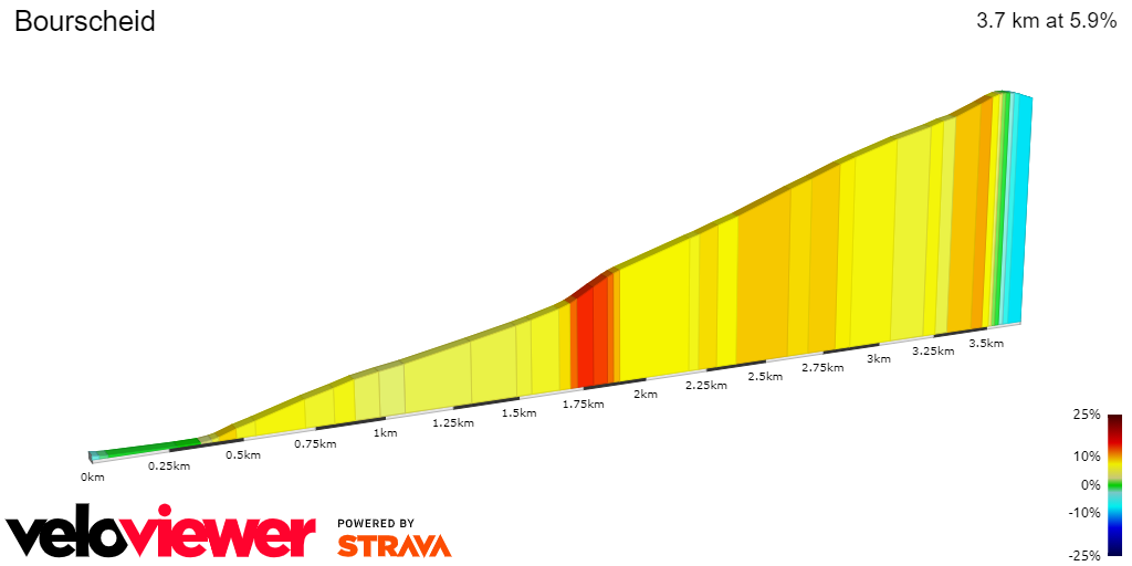 2D Elevation profile image for Bourscheid