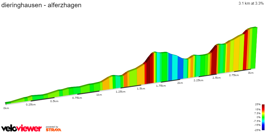 2D Elevation profile image for dieringhausen - alferzhagen