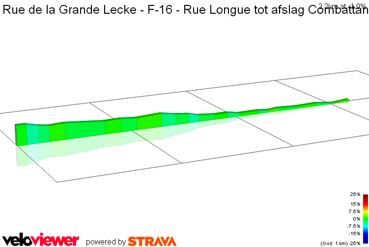 2D Elevation profile image for Rue de la Grande Lecke - F-16 - Rue Longue tot afslag Combattants
