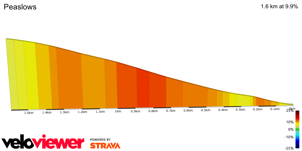 2D Elevation profile image for Peaslows