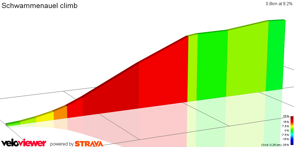2D Elevation profile image for Schwammenauel climb