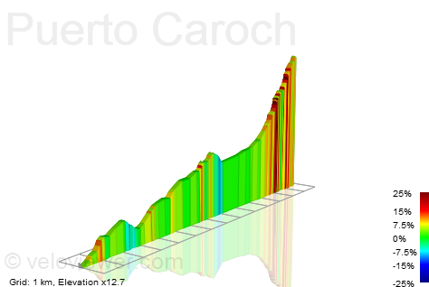 2D Elevation profile image for Puerto Caroch