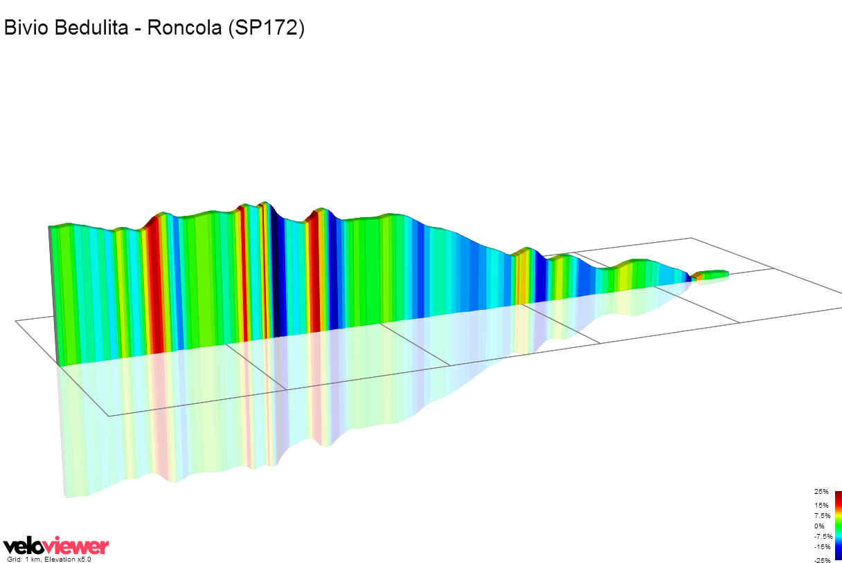 2D Elevation profile image for Bivio Bedulita - Roncola (SP172)