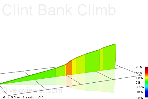 2D Elevation profile image for Clint Bank Climb