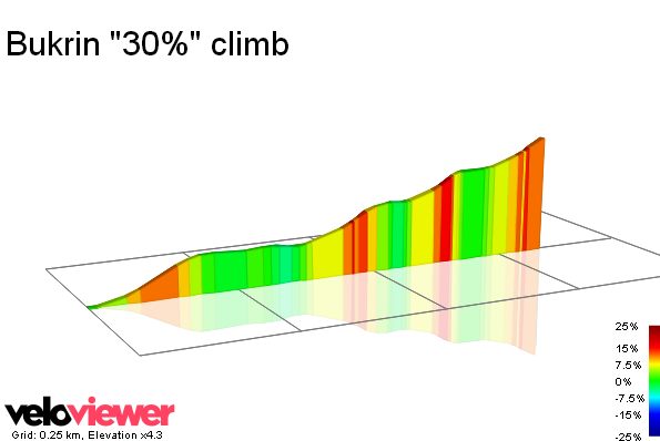 2D Elevation profile image for Bukrin 30% climb