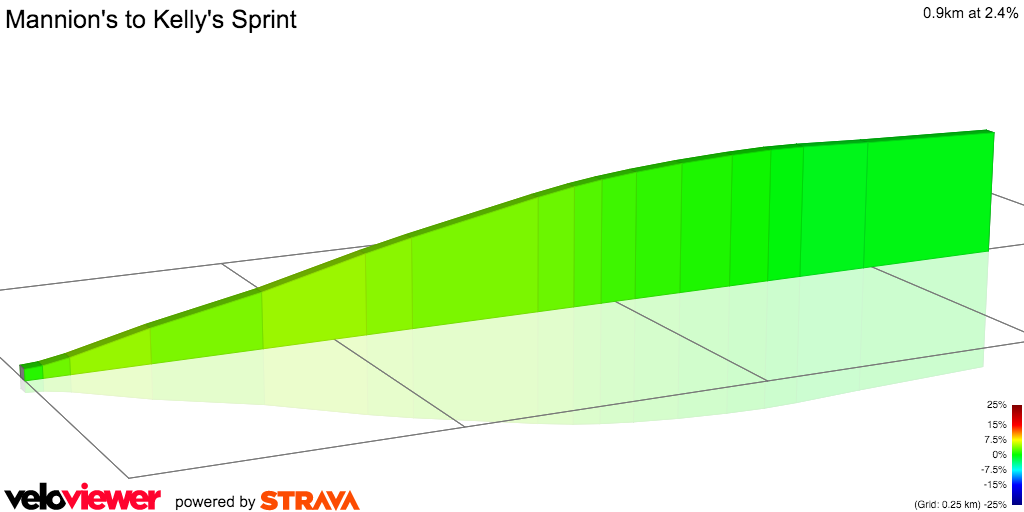 2D Elevation profile image for Mannion's to Kelly's Sprint