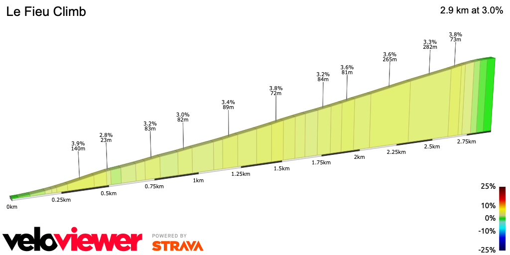 2D Elevation profile image for Le Fieu Climb