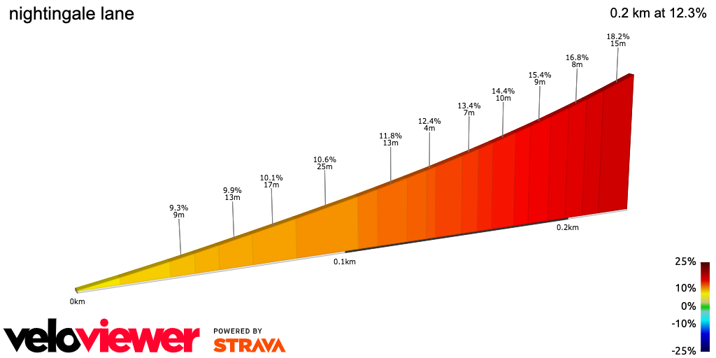 2D Elevation profile image for nightingale lane