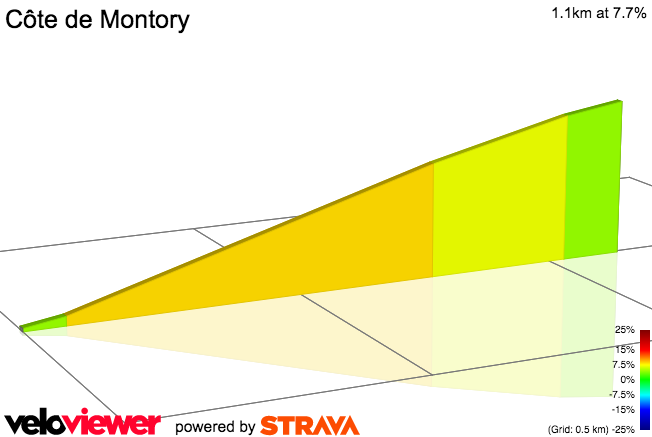 2D Elevation profile image for Côte de Montory