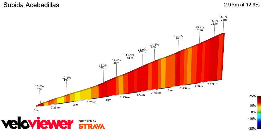 2D Elevation profile image for Subida Acebadillas