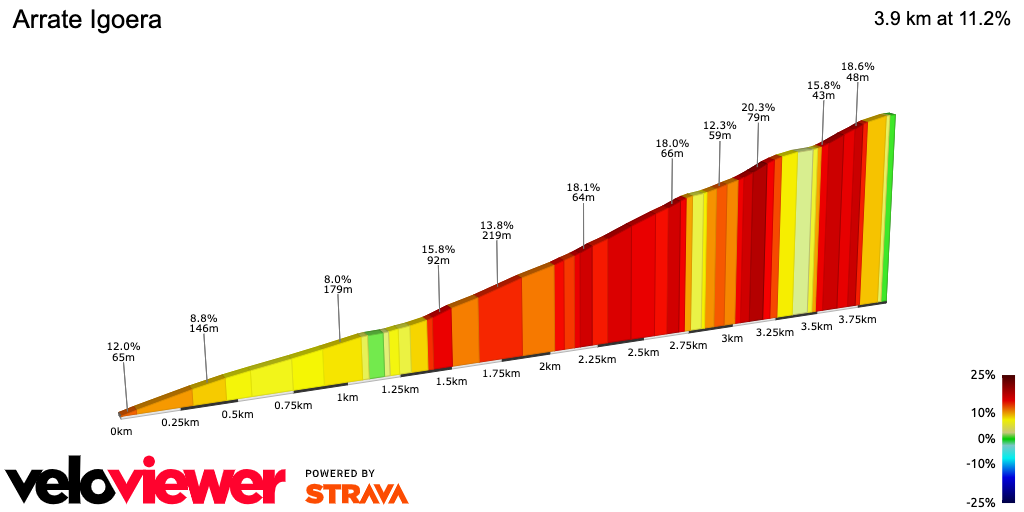 2D Elevation profile image for Arrate Igoera