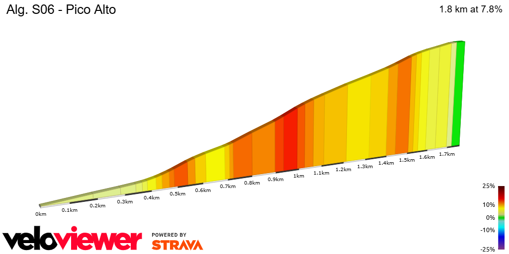 2D Elevation profile image for Alg. S06 - Pico Alto
