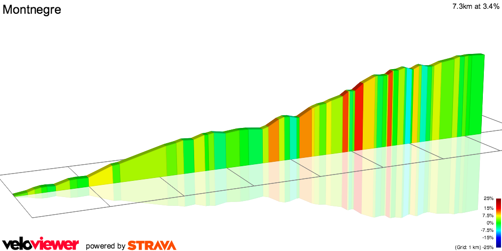 2D Elevation profile image for Montnegre