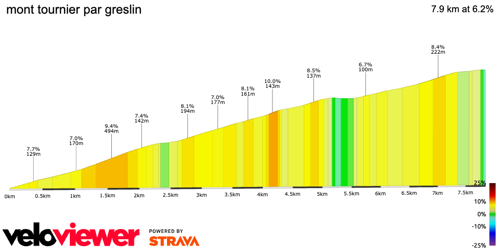 2D Elevation profile image for mont tournier par greslin