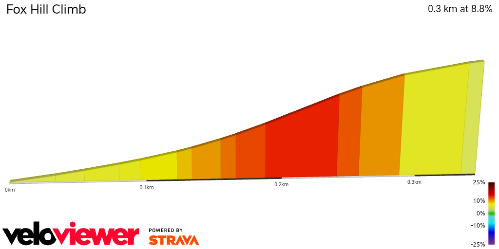 2D Elevation profile image for Fox Hill Climb 