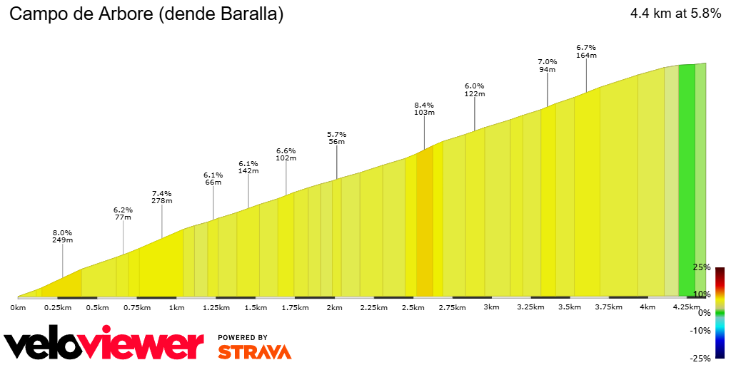 2D Elevation profile image for Campo de Arbore (dende Baralla)