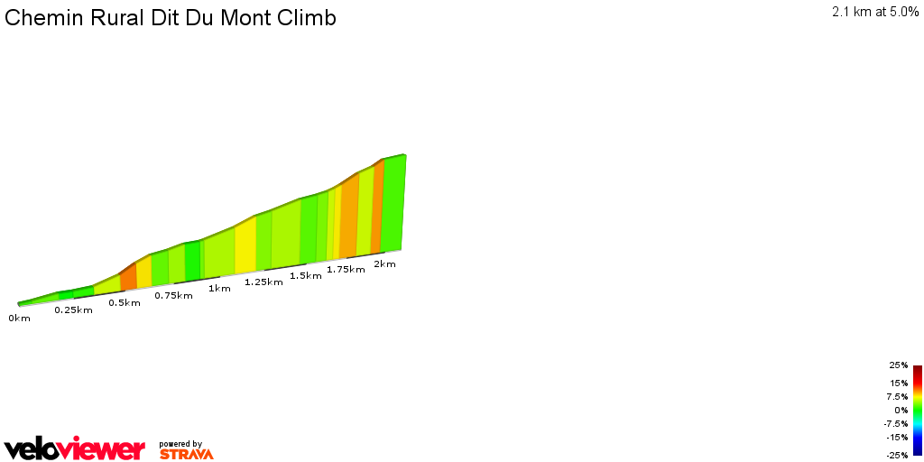 2D Elevation profile image for Chemin Rural Dit Du Mont Climb