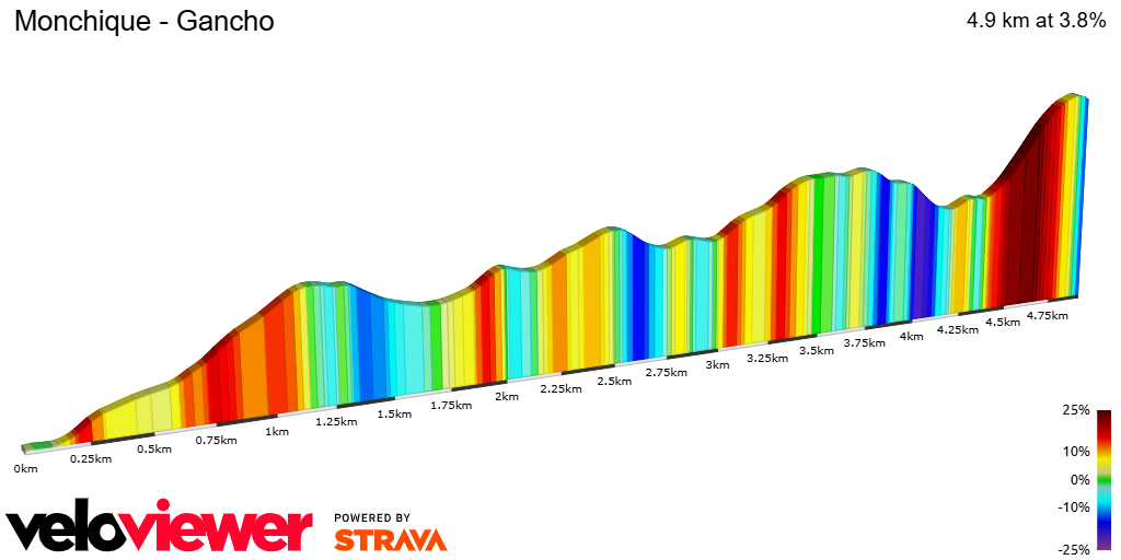 2D Elevation profile image for Monchique - Gancho