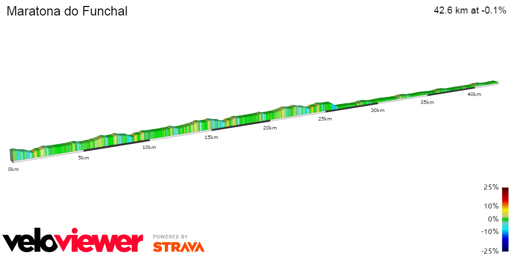 2D Elevation profile image for Maratona do Funchal