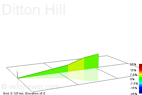 2D Elevation profile image for Ditton Hill