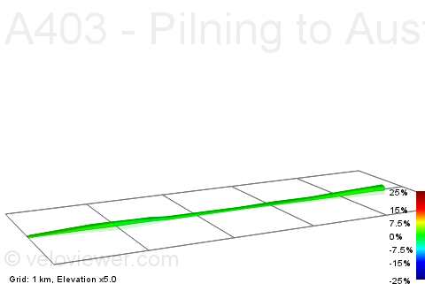 2D Elevation profile image for A403 - Pilning to Aust