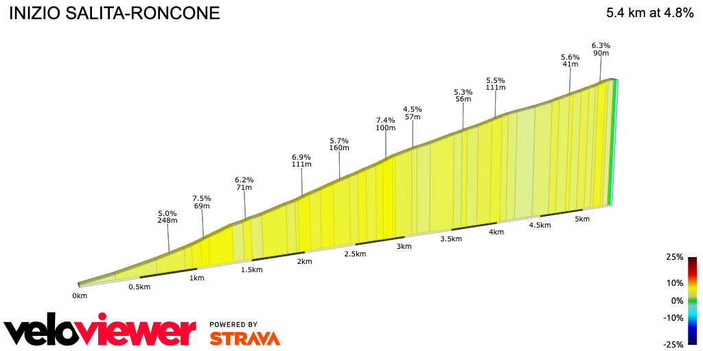 2D Elevation profile image for INIZIO SALITA-RONCONE