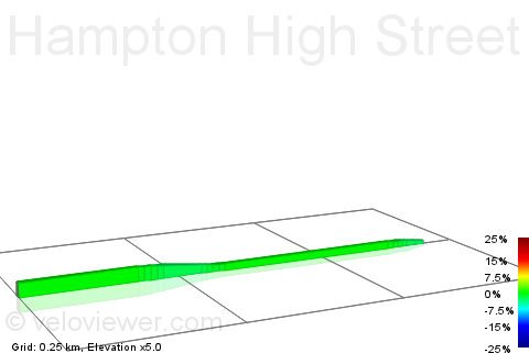 2D Elevation profile image for Hampton High Street Sprint