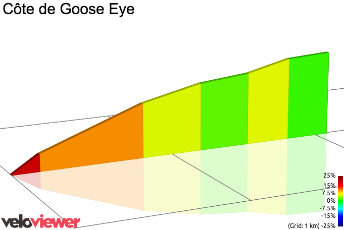 2D Elevation profile image for Côte de Goose Eye