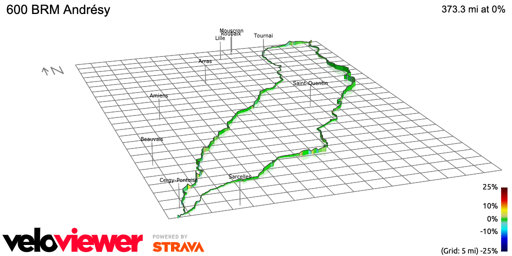 3D Elevation profile image for 600 BRM Andrésy