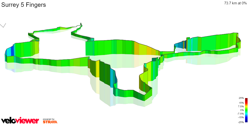 3D Elevation profile image for Surrey 5 Fingers