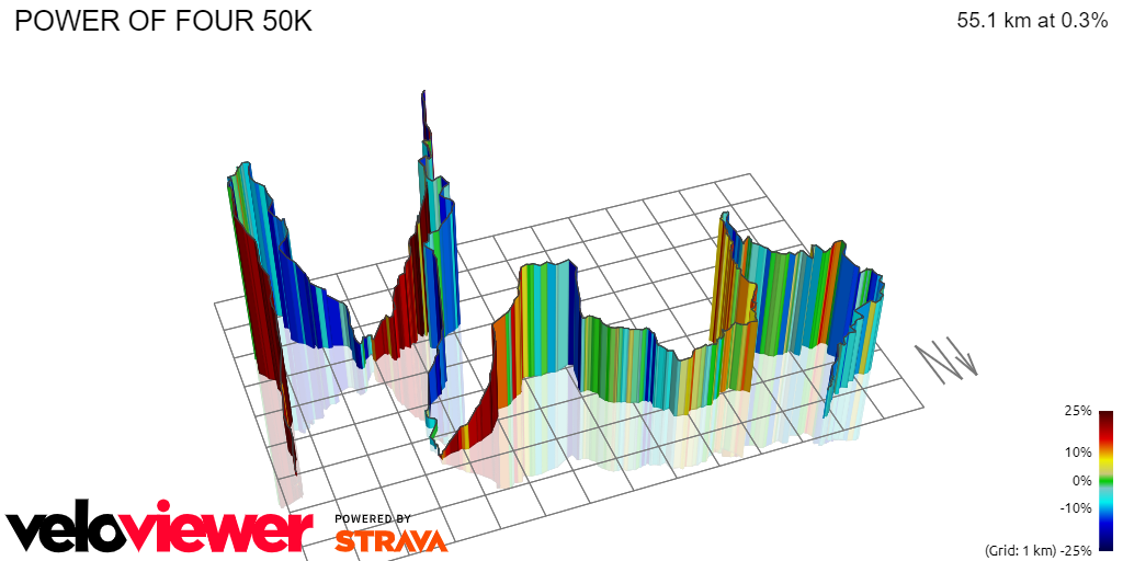 3D Elevation profile image for POWER OF FOUR 50K