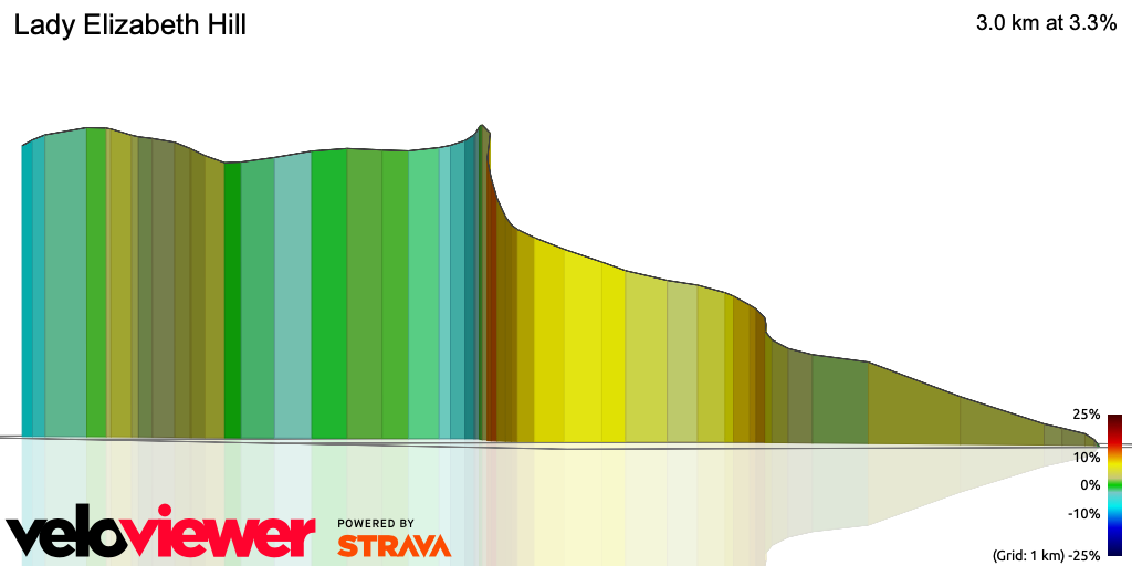 3D Elevation profile image for Lady Elizabeth Hill