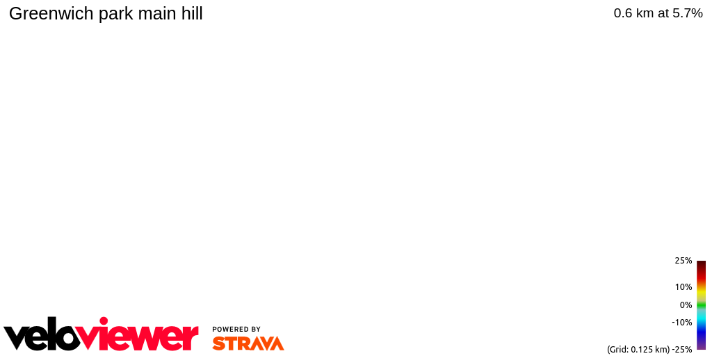 3D Elevation profile image for Greenwich park main hill