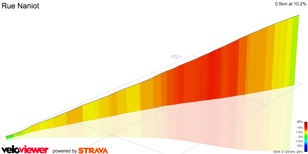 3D Elevation profile image for Rue Naniot