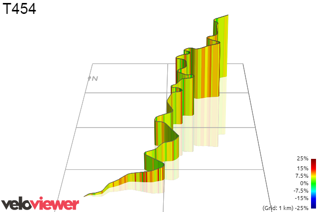 3D Elevation profile image for T454