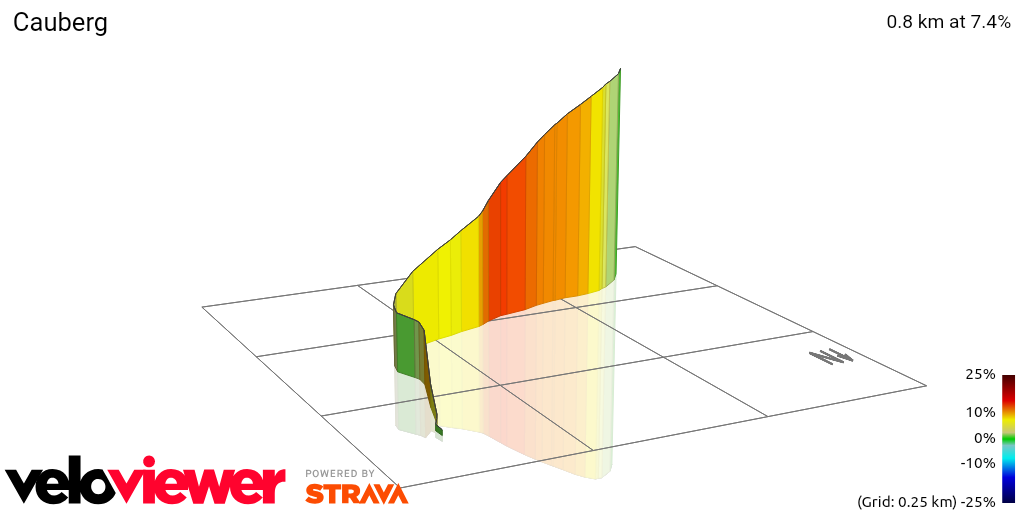 3D Elevation profile image for Cauberg